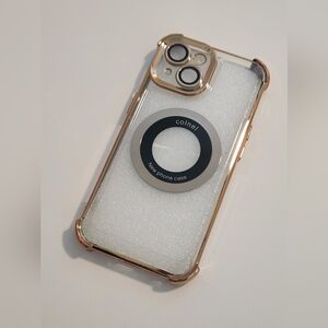 Pro Case Magnetic Clear Case for IPhone 15 w/ Gold Bumper Cover | NWT in Box